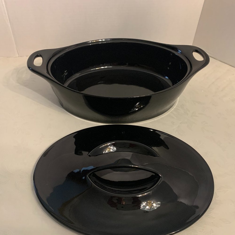 Vintage Corningware Creations oval covered casserole dish & lid